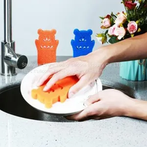 2020 Hot Sale Custom Clean Sponge Clear Kitchen Silicone Sponge Rubber Ball thumbnail-3