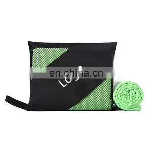 30 Colors in Srock Water Absorption Soft Hand Feel Microfiber Towel With Carry Bag for Beach Travel Gym Yoga thumbnail-5