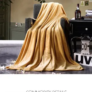 Hot Home Textile Flannel Weighted Blanket Super Warm Soft Solid Blankets thumbnail-1