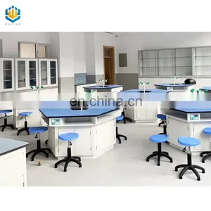 University Classroom Lab Table Science Lab Work Table Chemistry Laboratory Work Bench Hexagon Table thumbnail-1