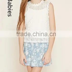 Floral Printed Cotton Pictures Midi Skirt for Girls With Elasticized Waist thumbnail-1