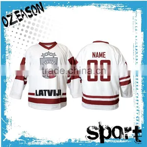 OEM Custom Fashion Blue Ice Hockey Jersey Design thumbnail-1
