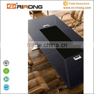 Modern Design Customized Steel Wood Leather Conference Table thumbnail-4