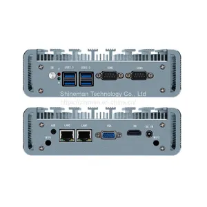 Fanless Metal Mini PC Industrial BOX Computer RS232/HDMI/VGA Integrated thumbnail-2