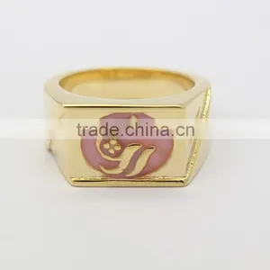 Promotional Enameled Stainless Steel Men Stamp Ring thumbnail-4