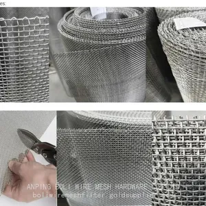 BOLI Stainless Steel Screen Material of SS304 SS316Twill Weave Wire Mesh Screen 150 Mesh 200 Mesh 500 Mesh thumbnail-2
