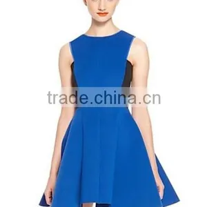 2015 OEM Women's Dresses Color Matching Vest Dress Evening Dress Made in China thumbnail-4