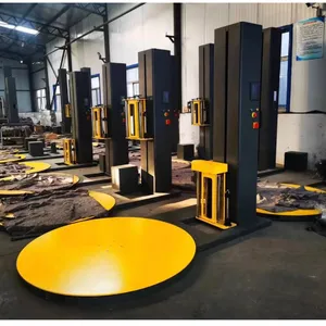 Heavy Duty PLC Control Automatic Stretch Film Pallet Wrapping Packing Machine thumbnail-5