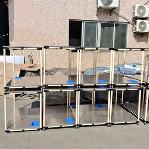 Lean Tube Turnover Cart, Flexible Assembly Line Side Trolley for Small Parts Transfer in Electronic Workshops thumbnail-3
