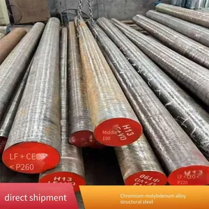 German Standard Low-alloy Chromium-molybdenum 50crmo4 Quenched and Tempered Round Steel, American Standard Sae 4150 Steel Bar, Customizable From 16 to 600, Cutting Available thumbnail-3