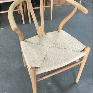 Black Wood Wishbone Chair Hans j Wegner Style Wishbone Chair Light Wood Wishbone Chairs thumbnail-2