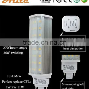 2016 Popular UL 11w 9w 7w G24/G23/GX23 LED Plug Lights Vertical thumbnail-4