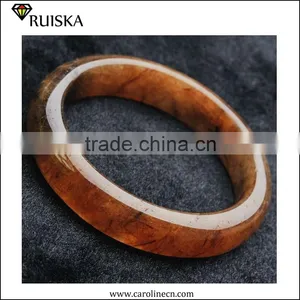 Caroline Fashion Designs Gold Rutilated Quartz Bangle thumbnail-2