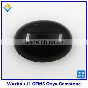 Wholesale High Quality Natural Black Onyx Gemstone , Oval Cabochon Black Agate Stone thumbnail-3