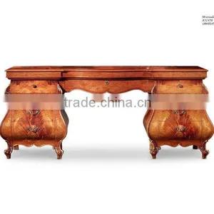 Classic Arab Design Office Furniture Solid Wood Office Desk and Chair European Style Bookcase thumbnail-3