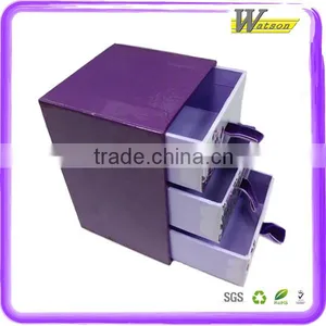 Multifunction 3-tiers Drawer Carboard Custom Printed Gift Box With Ribbon thumbnail-1