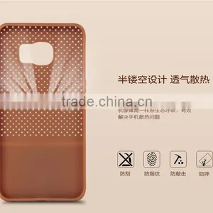 PEACOCKTION Ultrathin SemiHollow Series TPUCase for Iphone6s Plus 0.3mm Litchi Grain 360 Degree Proective Cover for Iphone 6plus thumbnail-1