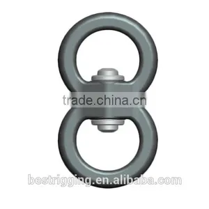 China Supplier Stainless Steel Colorful Double Metal Snap Swivel Hook,Silver Sailboat Double Round Eye thumbnail-3