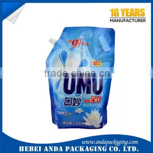 Printed Plastic Stand Up Pouch Bag for Detegrant /Reusable Standing Spout Pouch thumbnail-1