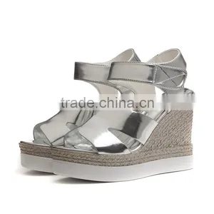 Latest Cheap Silver Wedges Sandals for Women thumbnail-1