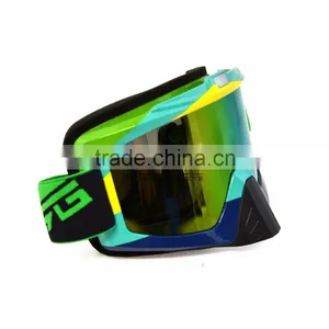 BJ-MG-013A Manufacturer Adult Reflective Brazil Frame Racing Motocross Goggles Roll Off thumbnail-6