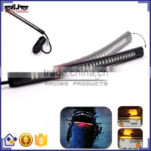 BJ-LPL-031B Universal 12 Volt Motorcycle Soft Tail Brake Stop Turn Signal Integrated 3258 LED Motorcycle Light Strip thumbnail-1