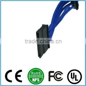 Sata 15 Pin to 15 Pin With Net ATX Power Extension Cable thumbnail-1