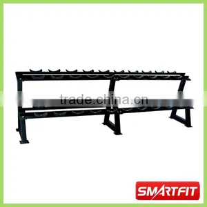 2 Tier 10 Holders Hex Rubber Dumbbell Rack thumbnail-1