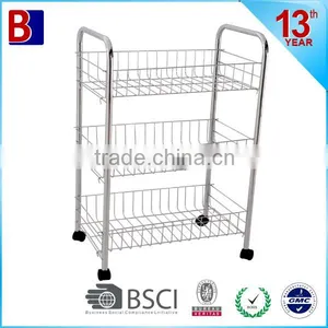 3 Tiers Chromeplate Kitchen Trolley thumbnail-1