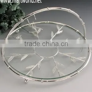 Delicate Basket Shape Cake Stand/transparent Glass Cake Stand for Wedding Decoration &party &event(MY6461) thumbnail-1