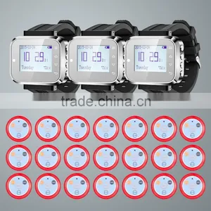 Black/White 433MHz Wireless Waiter Calling Button System, Wireless Calling System, Restaurant Waiter Calling System thumbnail-1