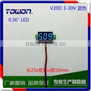 LED V20D DC 2.5-30V Two Wires Red/Blue/Green Digital Voltmeter Display Module 0.36 "LED Voltage Meter thumbnail-4