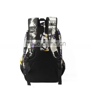 2015 New Printed Canvas School Backpack Leisure Bag Hiking Sports Backpack thumbnail-4