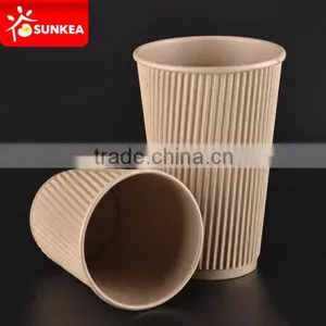 Kraft Round Ripple Paper Cups, Disposable Ripple Paper Cup for Hot Drinking, Coffee Paper Cup thumbnail-6
