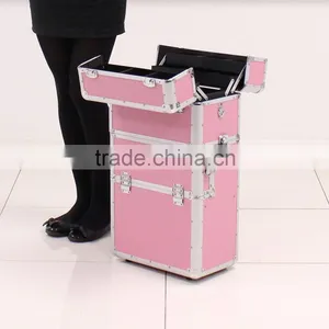 Cosmetic Boxes Hairdressing Make up Vanity Case Trolley Beauty Makeup Nail Art Case thumbnail-3
