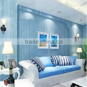 Non Woven New Design Blue Mediterranean Wallpaper Wholesale thumbnail-2