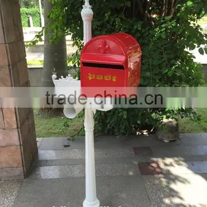 Foshan JHC-1029 Post Mounted Aluminum Mailbox/Decorative Letterbox/Outdoor Standing Postbox For Garden thumbnail-3