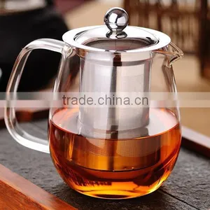 1200ml Hot Selling Borosilicate Glass Tea Pot With Stainless Steel Infuser Tea Pitcher Teapot thumbnail-2