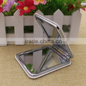 Delicate PU Mirror Pocket/flowers Leather Pocket Mirror/ Cute Cosmetic Mirror Custom Supplier's Choice thumbnail-4