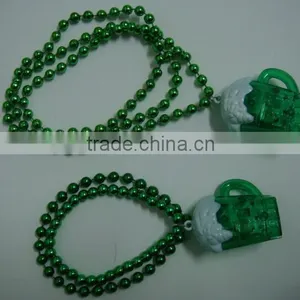 Popular Hot LED Flashing Light up SHAMROCK Necklace for st Patrick's Day thumbnail-3