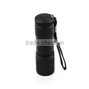 Free Laser Logo Aluminum Alloy Promotional 9 LED Fleshlight Torch thumbnail-2