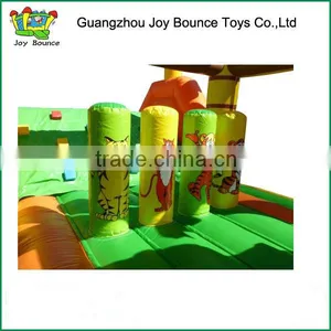 Funny Adult Inflatable Jungle Animal Obstacle Course for Kids thumbnail-3