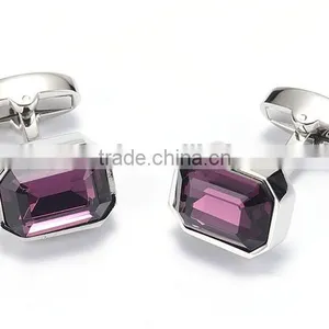 Violet Stone in Round Cufflinks thumbnail-3