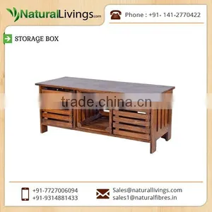 High Quality Tough Wooden Storage Box With Brown Polish thumbnail-2