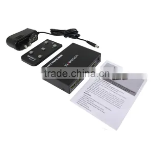USBNOVEL 2016 New 3 in 1 Out HD MI Switch 3 Input and Output HD MI Selector With Power Adapter and Controller thumbnail-2