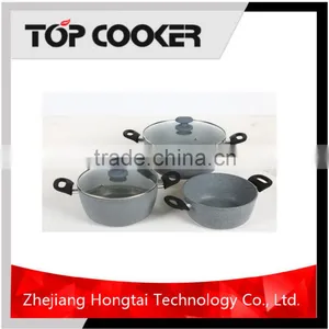 Aluminum Forged Marble Coating Palm Kitchen Restaurant Cookware thumbnail-1