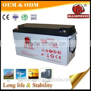 Maintenance Free Lead Acid Sealed Solar System 12v 150ah de Bateria de Gel thumbnail-1
