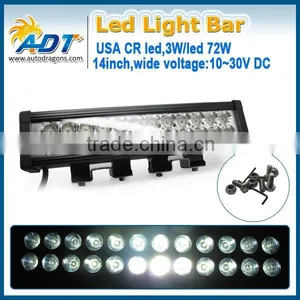 Sale! 14" 72W Offroad LED Work Light Bar Flood Beam SUV Driving Lamp Double Row thumbnail-1