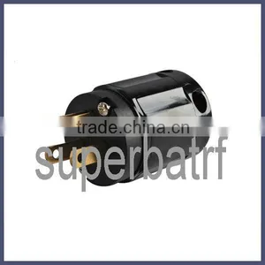 P-029 Audio US Brand New Brass Power Plug Male IEC Connector(Black) thumbnail-1