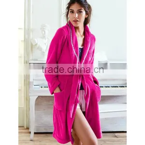 All Seasons Collection 100% Polyester Eco-friendly Plush Fleece Womens Bathrobe thumbnail-1